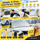🚗 50% dto. Funda magnética para parabrisas – reduce la acumulación de escarcha y hielo, fijación magnética y plegable con bolsa. ¡Disponible en 2 tamaños, plateada! ✨❄️