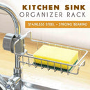 🚰 50% dto. Organizador de fregadero con abrazadera – acero inoxidable, soporta hasta 4 kg, instalación sin taladrar y base abierta para drenaje rápido. ¡Cocina y baño ordenados! ✨🧽