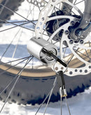 🔒 50% dto. Bloqueo de disco de freno de aleación de acero – resistente al corte y apalancamiento, impermeable y con 2 llaves. ¡Protege tu moto o bici del robo, 230 g! ✨🛡️