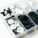 160 uds Botones manualidades (Blanco y Negro)