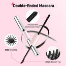 💄 50% dto. Máscara de pestañas de doble punta – cepillo de precisión de 2 mm y 15°, fibras biónicas ultraligeras y 24 h a prueba de agua. ¡Transformación visible sin grumos! ✨👁️