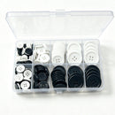 160 uds Botones manualidades (Blanco y Negro)