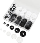 160 uds Botones manualidades (Blanco y Negro)