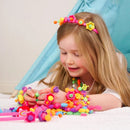 💍 50% dto. Set de cuentas snap-pop para niños – crea collares, pulseras y anillos con cientos de combinaciones. ¡Desarrolla creatividad y coordinación! ✨🎁
