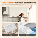 🏆Oferta especial: 60 % de descuento 🔥 Mopa plana con mango de acero inoxidable y paños lavables reutilizables