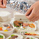 🍲 50% dto. Película aislante de aluminio – bloqueo de temperatura duradero, apta para microondas. Mantén la comida caliente en cada bocado! ✨🔥