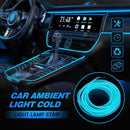 🌈 50% dto. Tira de luz ambiental LED para interior del coche – diseño fino, varios colores y alimentación USB. ¡Opciones de 1/2/3 m para personalizar tu salpicadero! ✨🚗