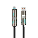 🔌 50% dto. Cable de datos 4 en 1 de 240W – conectores múltiples, carga rápida segura y luces de trabajo integradas. ¡Durable y sin enredos! ✨💡