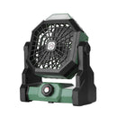 Ventilador portátil de camping con linterna LED