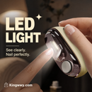 ✂️ Cortaúñas y pulidor eléctrico inteligente 2 en 1 – Seguridad antipellizcos y luz LED 💅