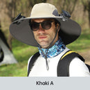 🔥Un poco más caro pero mejor/Sombrero de Pesca de Ala Ancha con Ventilador de Energía Solar & Carga USB