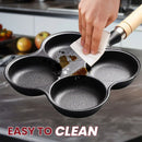 Sartén para Freír Huevos de Hierro Fundido Antiadherente de 4/5 Tazas