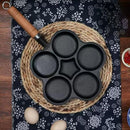 Sartén para Freír Huevos de Hierro Fundido Antiadherente de 4/5 Tazas