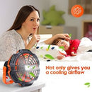 Ventilador portátil de camping con linterna LED