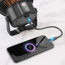 Ventilador portátil de camping con linterna LED