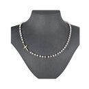 Elegante collar de perlas sintéticas cruzadas para mujer