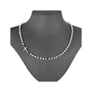 Elegante collar de perlas sintéticas cruzadas para mujer