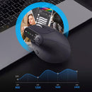 Ratón ergonómico Bluetooth para múltiples dispositivos con rueda