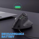 Ratón ergonómico Bluetooth para múltiples dispositivos con rueda