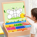 🎁¡Oferta navideña anticipada! 50% de descuento 🔥 Juego de rompecabezas de bloques magnéticos de madera con patrones 🧩