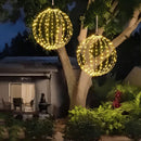 🎄 50% dto. Luz decorativa esférica LED colgante – iluminación 360°, diseño plegable, metal antioxidante y bajo consumo. ¡Perfecta para jardín, patio y Navidad! ✨🌐