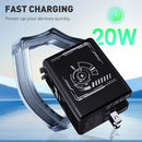 🔌 50% dto. Cargador de pared retráctil 120W con cables duales integrados – tecnología GaN, control inteligente de temperatura y diseño compacto. ¡Carga rápida sin enredos! ✨🔋