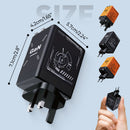 🔌 50% dto. Cargador de pared retráctil 120W con cables duales integrados – tecnología GaN, control inteligente de temperatura y diseño compacto. ¡Carga rápida sin enredos! ✨🔋