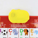 Póster interactivo bilingüe con el alfabeto en inglés y español