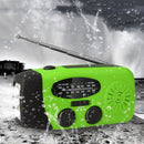 📻 50% dto. Radio de emergencia multifunción – carga solar, manivela y USB, linterna LED, alertas NOAA y power bank. ¡IPX3 resistente a salpicaduras, 220 g! ✨⚡