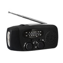 📻 50% dto. Radio de emergencia multifunción – carga solar, manivela y USB, linterna LED, alertas NOAA y power bank. ¡IPX3 resistente a salpicaduras, 220 g! ✨⚡
