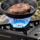🏕️📢  VENTA DE MEDIA TEMPORADA: -50% SOLO PARA TEMPO CORTO! Cocidora de gas portátil con cartucho – protegida contra el viento para camping, picnic y terraza, compacta y potente 🔥