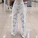 📢📢¡Gran liquidación ahora!⏰ Jeans de mezclilla con encaje y patchwork a la moda