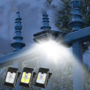 Lámpara solar de exterior con clip y sensor de movimiento.