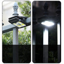 Lámpara solar de exterior con clip y sensor de movimiento.
