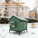 🐱 50% dto. – ¡oferta limitada! Casita elevada para gatos de exterior – impermeable, aislada y plegable. Refugio resistente a la intemperie! 🌧️✨