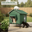 🐱 50% dto. – ¡oferta limitada! Casita elevada para gatos de exterior – impermeable, aislada y plegable. Refugio resistente a la intemperie! 🌧️✨