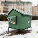🐱 50% dto. – ¡oferta limitada! Casita elevada para gatos de exterior – impermeable, aislada y plegable. Refugio resistente a la intemperie! 🌧️✨