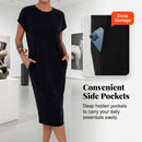 Vestido camiseta informal de manga corta para mujer