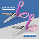 ✂️ 50% dto. Tijeras dentadas multiusos – corte en zigzag para tela, papel y cuero. Acero inoxidable, mangos ergonómicos. Ideales para costura y manualidades! ✨🧵