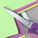✂️ 50% dto. Tijeras dentadas multiusos – corte en zigzag para tela, papel y cuero. Acero inoxidable, mangos ergonómicos. Ideales para costura y manualidades! ✨🧵