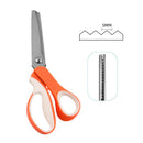 ✂️ 50% dto. Tijeras dentadas multiusos – corte en zigzag para tela, papel y cuero. Acero inoxidable, mangos ergonómicos. Ideales para costura y manualidades! ✨🧵