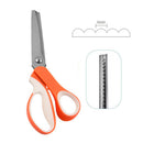 ✂️ 50% dto. Tijeras dentadas multiusos – corte en zigzag para tela, papel y cuero. Acero inoxidable, mangos ergonómicos. Ideales para costura y manualidades! ✨🧵