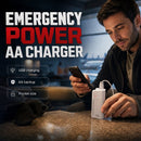 🔋🔥Compra 1 y llévate 1 gratis💡 Power Bank de Emergencia con Pilas AA – ¡Nunca Te Quedes Sin Batería! Incluye Linterna LED para Apagones 🆘🔦