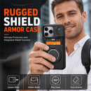 📱 50% dto. Funda antichoque para iPhone con tarjetero – protección reforzada, cubierta deslizante para cámara. Diseño 2 en 1 práctico y seguro! 🛡️✨