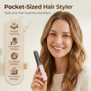 💇‍♀️ 50% dto. Mini plancha peine inalámbrica 2 en 1 – alisa y riza, dientes aislantes anti-quemaduras y carga USB-C. ¡Cabello suave y sin encrespamiento donde vayas, 65 g! ✨🔋