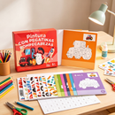Libro de actividades con pegatinas geométricas para niños