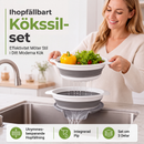 🥗 50% dto. Set de 3 escurridores plegables con base escurridora integrada – se anidan para ahorrar espacio, doble asa y uso versátil. ¡Cocina más ordenada y práctica! ✨🍅