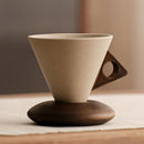 ☕✨ Taza Vintage con Asa de Madera y Platillo – Estilo Retro Elegante, Aroma y Estética Única para tu Rincón de Café
