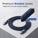⚡ 50% dto. Cable de carga ultrarrápido de 100W – corte automático de corriente, chip E-Marker y nailon trenzado. Universal y duradero! ✨🔋