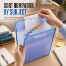 📂 50% dto. Carpeta de archivos A4 vertical con 13 bolsillos – pestañas de colores, doble cierre de botón y funda impermeable. Perfecta para la escuela! ✨🎒